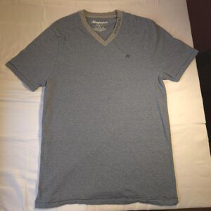 Aeropostale Men's Blue and Grey T-shirt XL